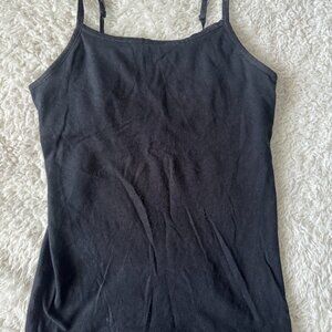 Double-Lined Black Cami Tank Top